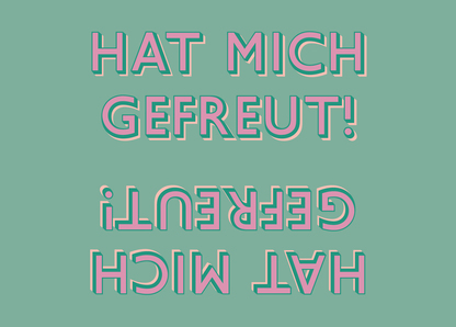 Hat mich gefreut doppelt - Postkarte jetzt verschicken