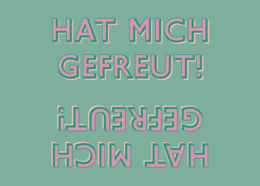 Hat mich gefreut doppelt - Postkarte jetzt verschicken