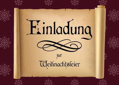 Einladung zur Weihnachtsfeier - Postkarte versenden