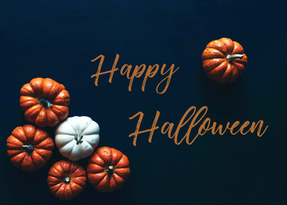 Happy Halloween Kürbisse - Postkarte jetzt verschicken