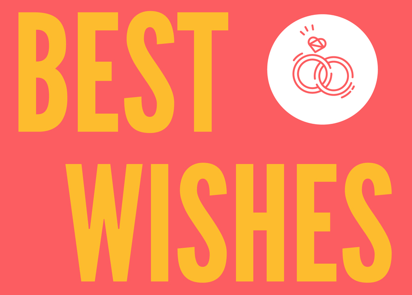 Best Wishes Wedding Postkarte jetzt versenden