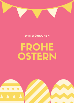 Wir wünschen frohe Ostern - Postkarte verschicken