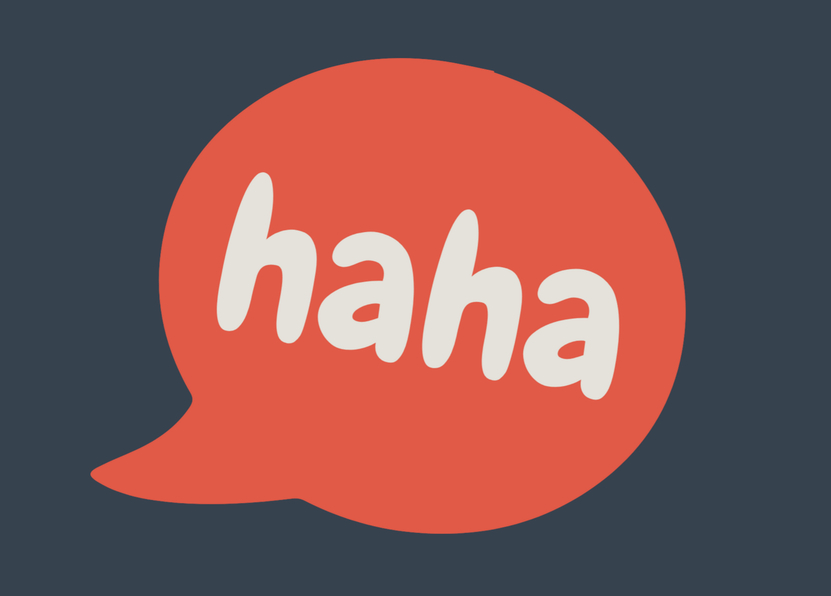 haha Sprechblase - Postkarte verschicken