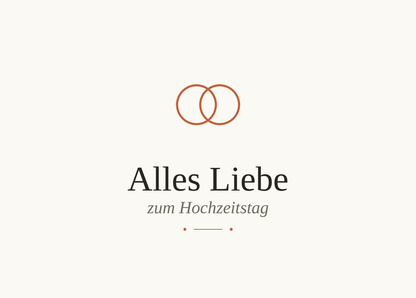 Alles Liebe zum Hochzeitstag - Postkarte versenden