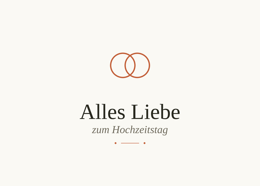 Alles Liebe zum Hochzeitstag - Postkarte versenden
