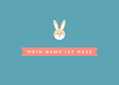 Mein Name ist Hase - Postkarte verschicken