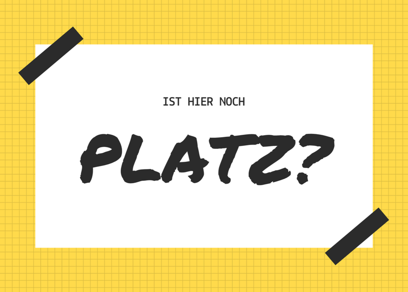 Ist hier noch Platz? Postkarte online verschicken