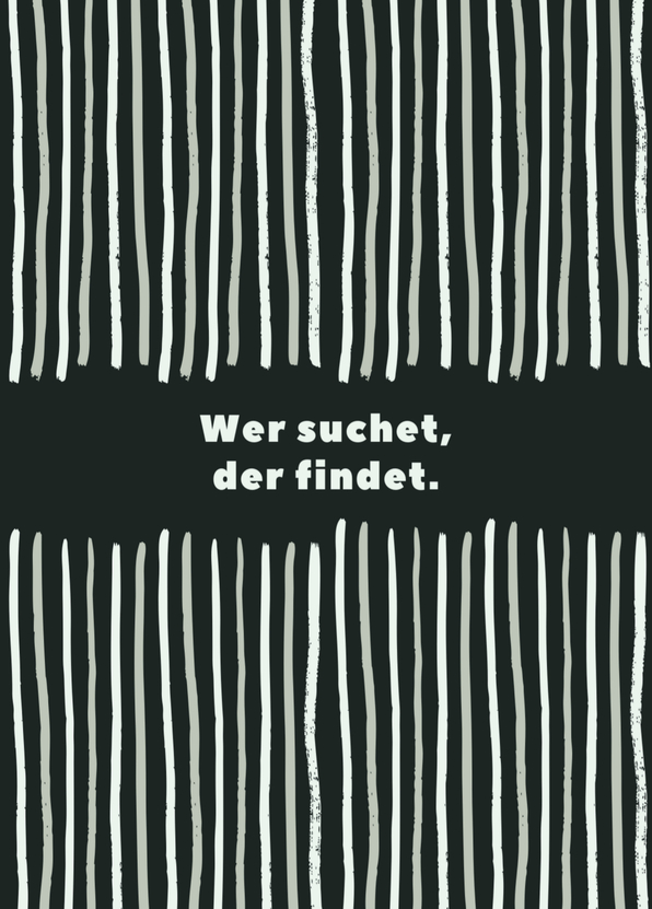 Wer suchet der findet - Postkarte online verschicken