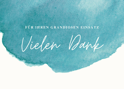 Für Ihren grandiosen Einsatz vielen Dank - Dankeskarte