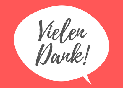 Vielen Dank Sprechblase - Postkarte online versenden