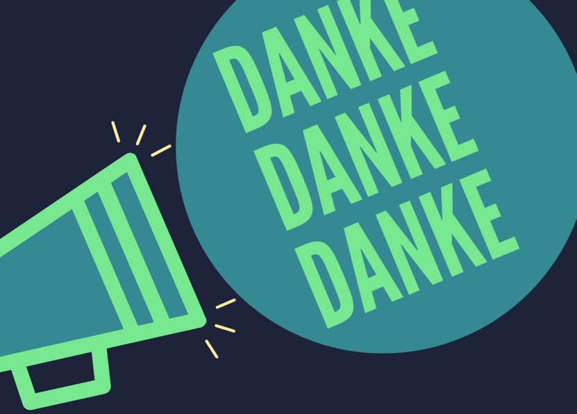 Danke Danke Danke - Postkarte online berschicken