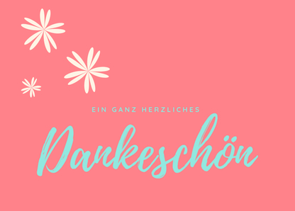 Ein ganz herzliches Dankeschön - Postkarte Dankeskarte