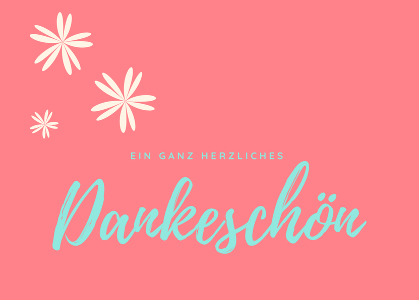 Ein ganz herzliches Dankeschön - Postkarte Dankeskarte