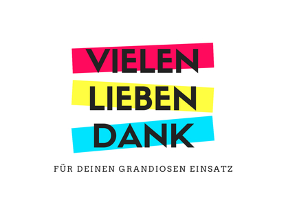Vielen lieben Dank für deinen grandiosen Einsatz - Postkarte