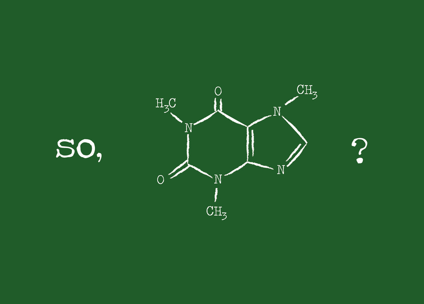 Koffein chemisches Element - Postkarte versenden