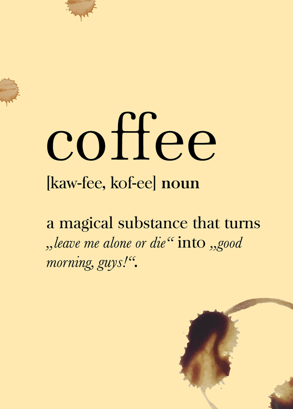 Coffee Definition - Postkarte jetzt online verschicken