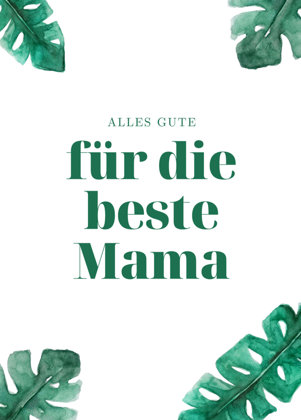 Alles Gute für die beste Mama - Postkarte