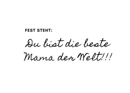 Fest steht: du bist die beste Mama der Welt Muttertagskarte