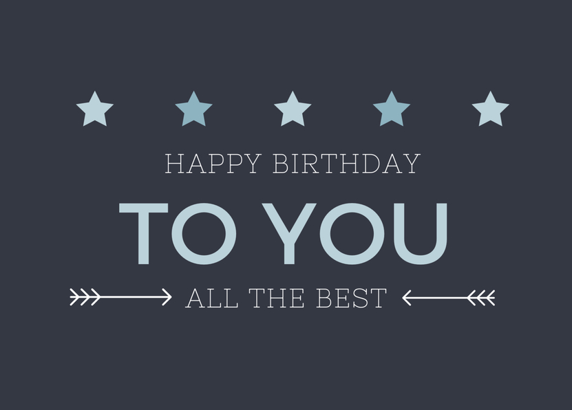 Happy Birthday to you all the best - Geburtstagskarte