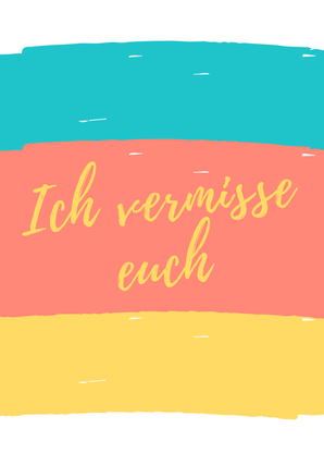 Ich vermisse euch Postkarte