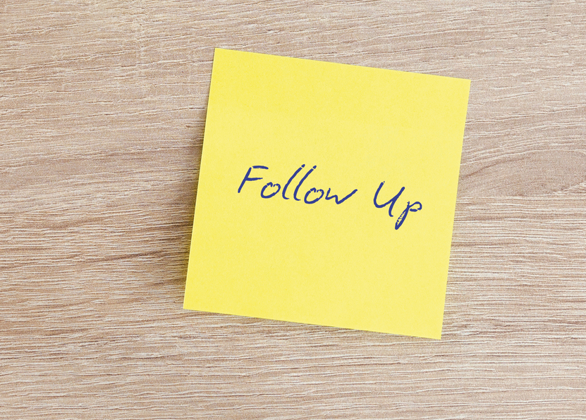 Follow Up Post-it - Postkarte jetzt online verschicken