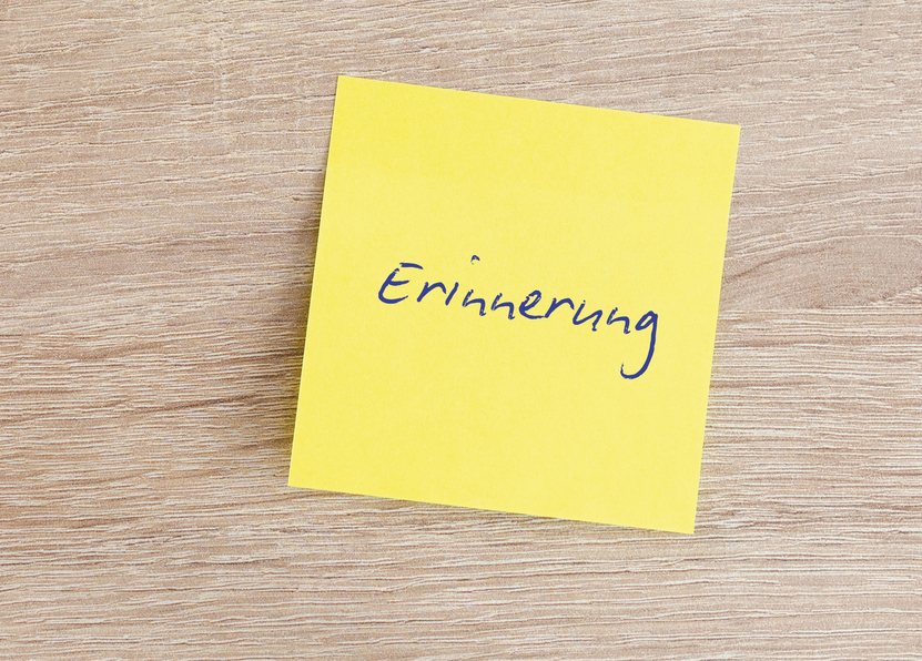Erinnerung Post-it - Postkarte jetzt online verschicken