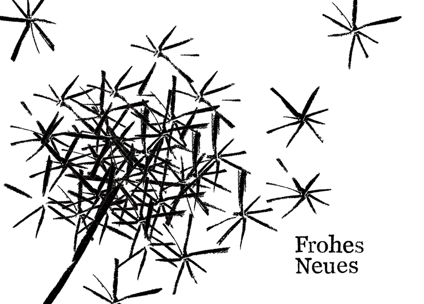 Frohes Neues mit Wunderkerze - Postkarte versenden