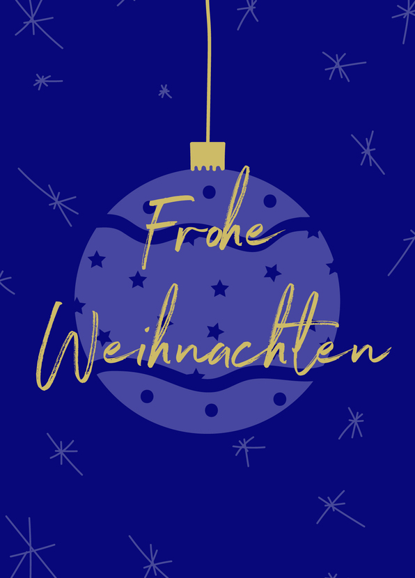 Frohe Weihnachten Kugel - Postkarte jetzt online verschicken