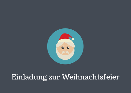 Einladung zu Weihnachtsfeier als Postkarte verschicken
