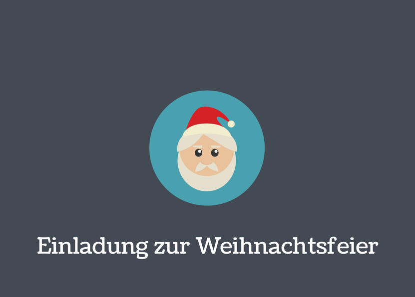 Einladung zu Weihnachtsfeier als Postkarte verschicken