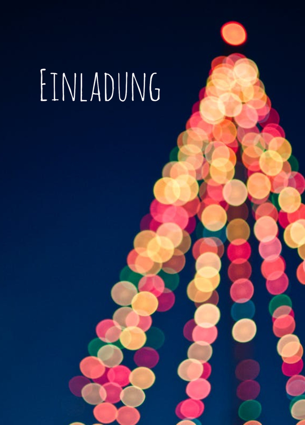 Einladung Weihnachtsbaumlichter jetzt online schreiben