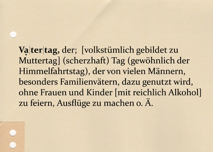 Vatertag Duden - Postkarte jetzt verschicken