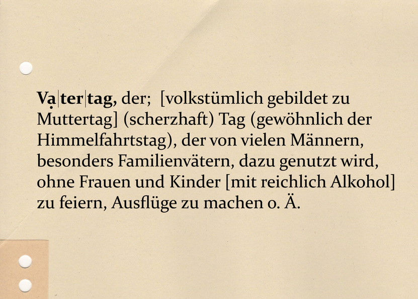 Vatertag Duden - Postkarte jetzt verschicken