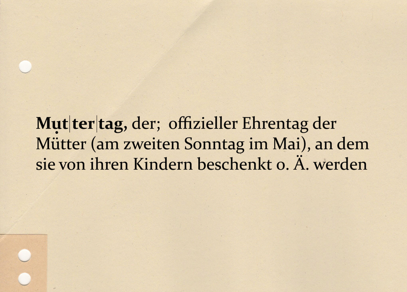 Muttertag Duden - Postkarte jetzt verschicken