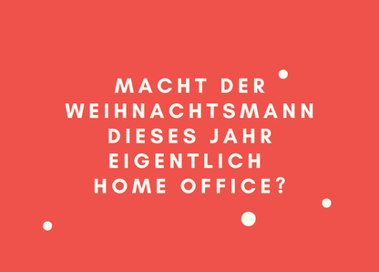 Weihnachtsmann Home Office - Postkarte verschicken