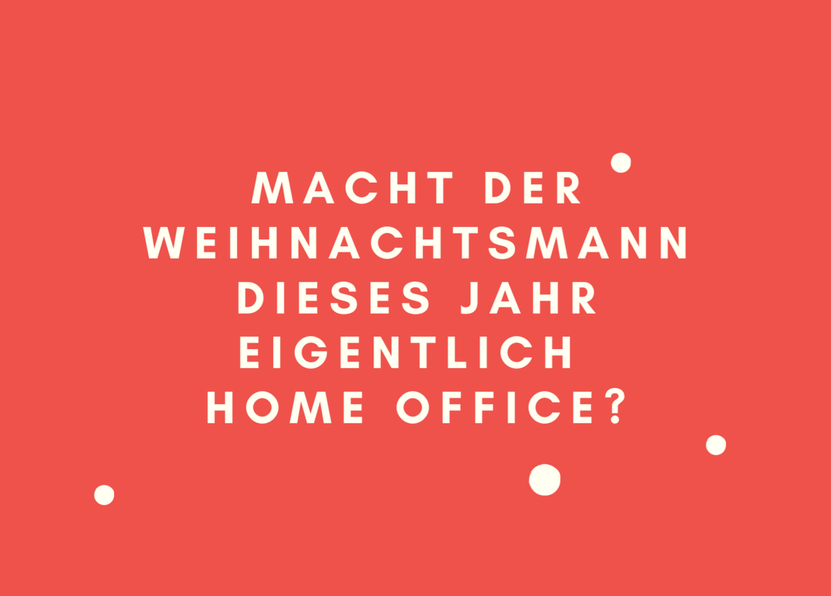 Weihnachtsmann Home Office - Postkarte verschicken