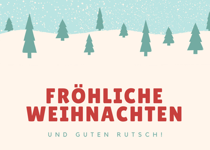 Fröhliche Weihnachten und guten Rutsch - Postkarte
