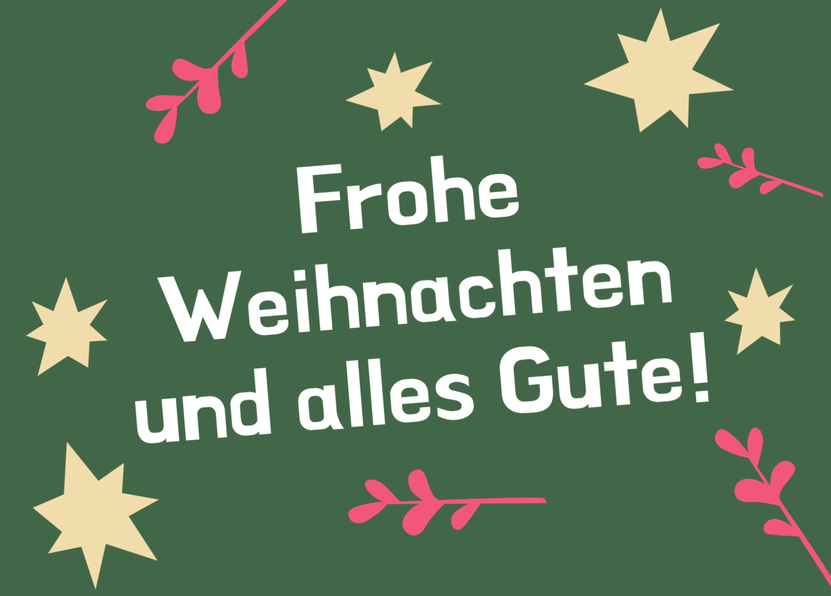 Frohe Weihnachten und alles Gute - Postkarte