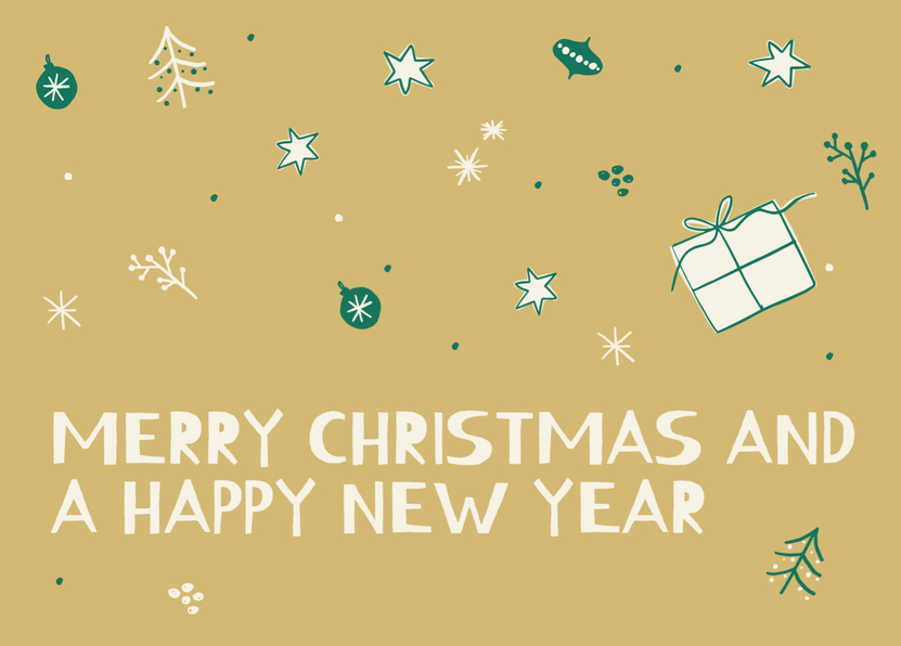 Merry christmas and a happy new year geschenk