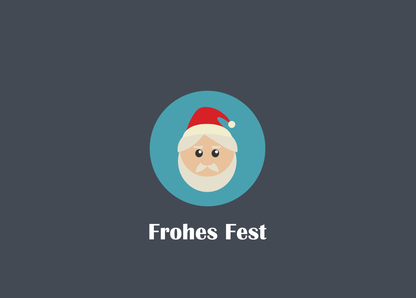 Frohes Fest Weihnachtsmann - Postkarte jetzt verschicken