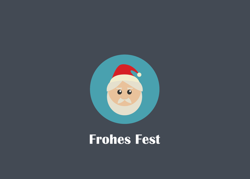 Frohes Fest Weihnachtsmann - Postkarte jetzt verschicken