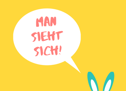 Man sieht sich Hasenohren - Lustige Osterkarte verschicken