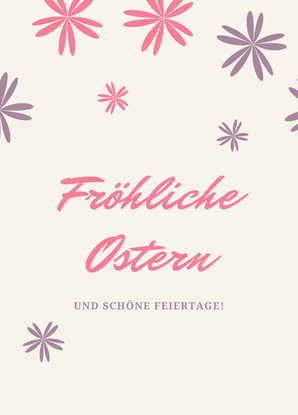 Fröhliche Ostern und schöne Feiertage - Osterkarte versenden