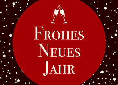 Frohes neues Jahr Sektgläser - Postkarte versenden