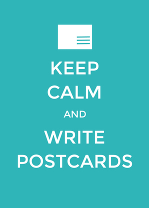 Keep calm and write postcards - Postkarte versenden