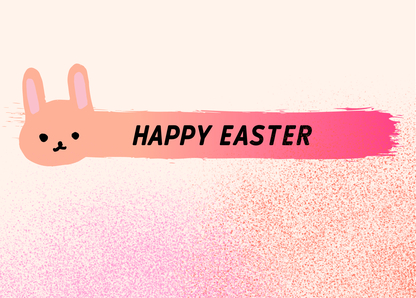 Happy Easter Hasenkopf - Osterkarte online schreiben
