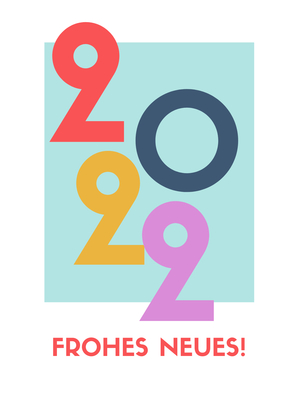 2022 Frohes Neues Neujahrskarte