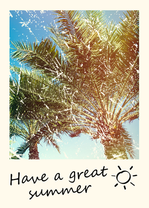 Have a great summer palm trees - Postkarte