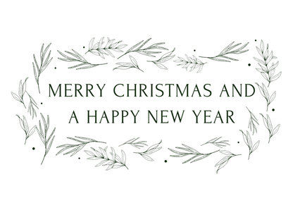 Merry christmas and a happy new year - Postkarte verschicken