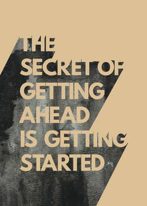 The secret of getting ahead is getting started - Postkarte versenden